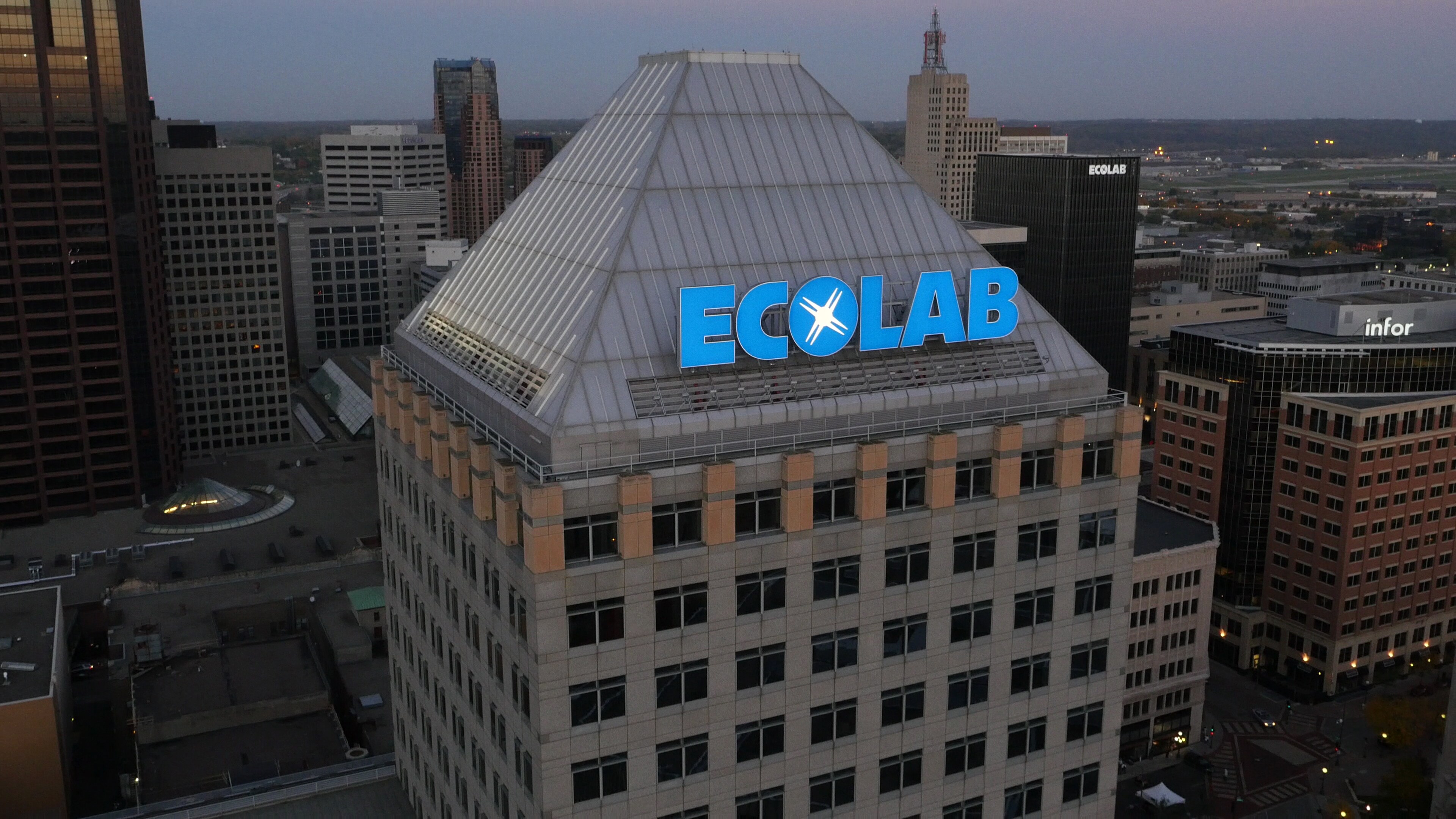 Ecolab Global Headquarters at night