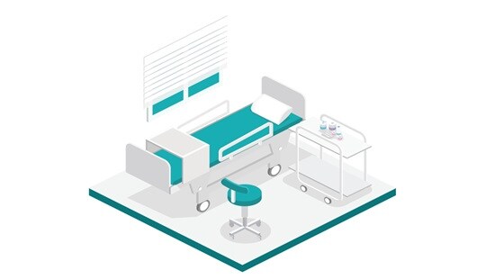 Ecolab Patient Room Illustration