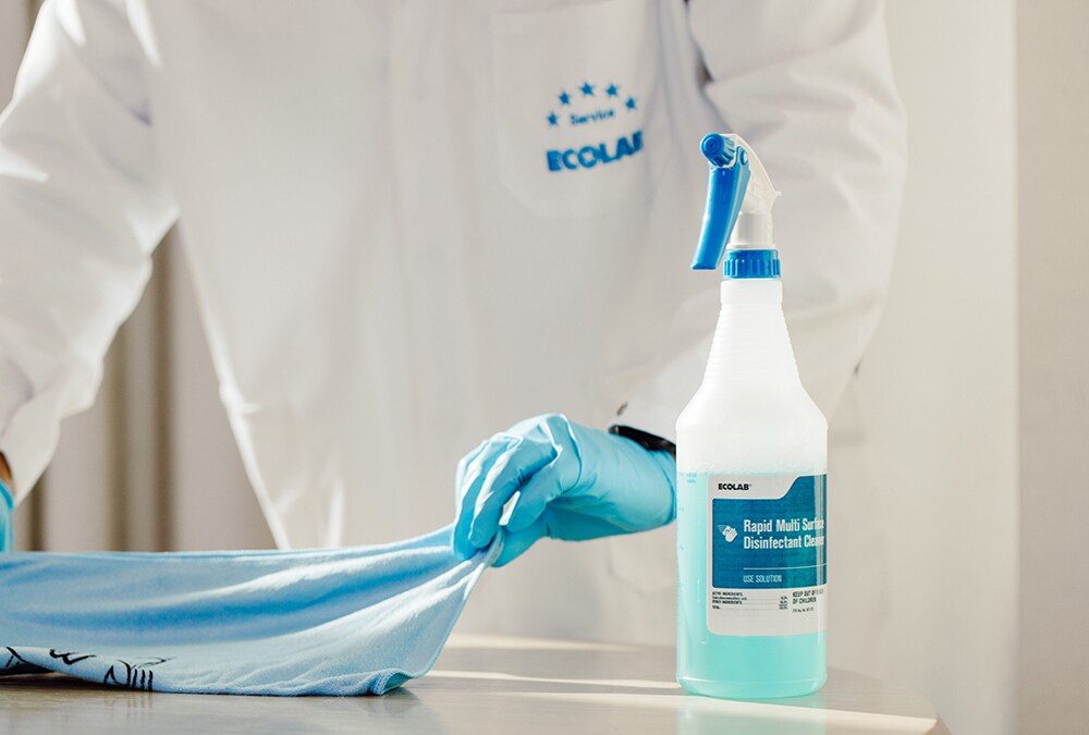 Housekeeping using an Ecolab product