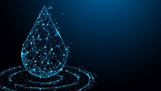 Futuristic water drop